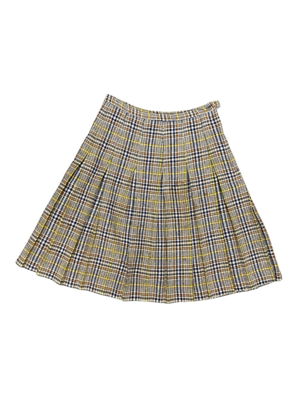 College Town Of Boston Vintage 1960s Pleated Wool Skirt School Plaid